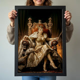Golden Throne Queen Artwork - Human Portrait - Female - Furr and Family