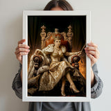 Golden Throne Queen Artwork - Human Portrait - Female - Furr and Family