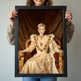 Golden Throne Queen Renaissance Painting - Human Portrait - Female - Furr and Family
