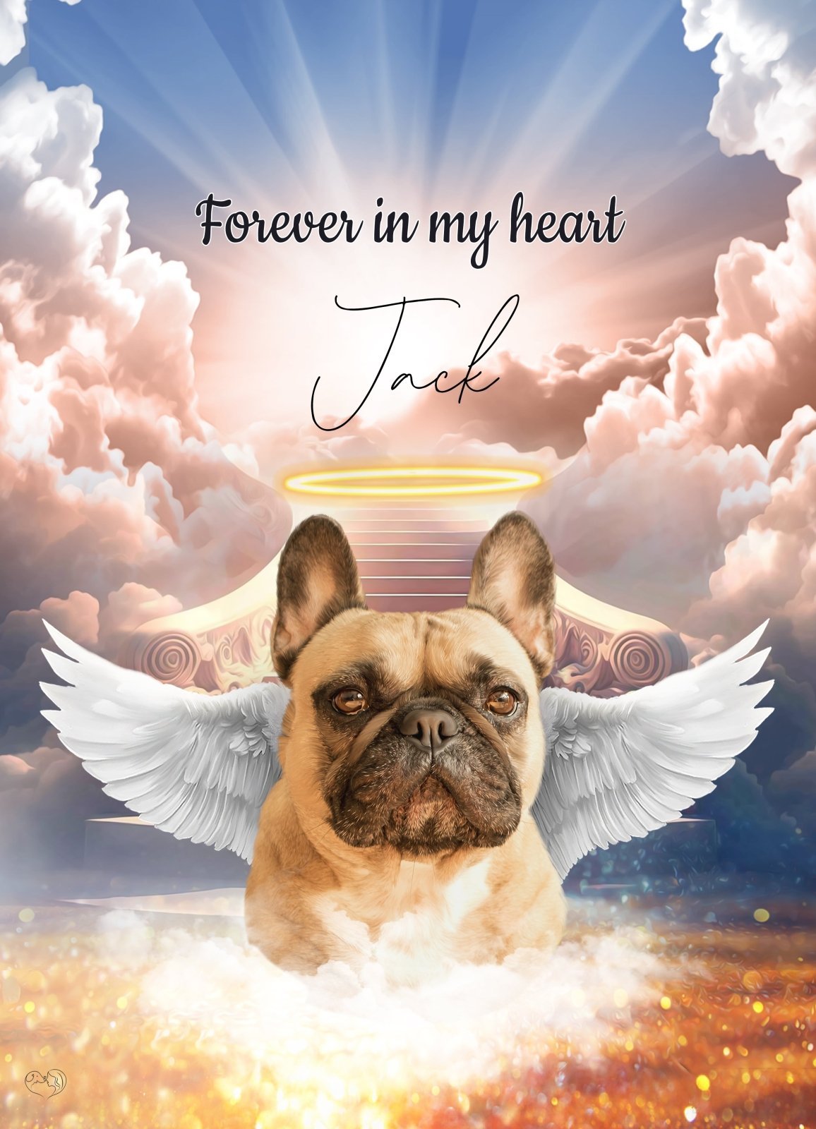 Halo Angel Style - Custom Pet Portrait - 1 Pet - Furr and Family