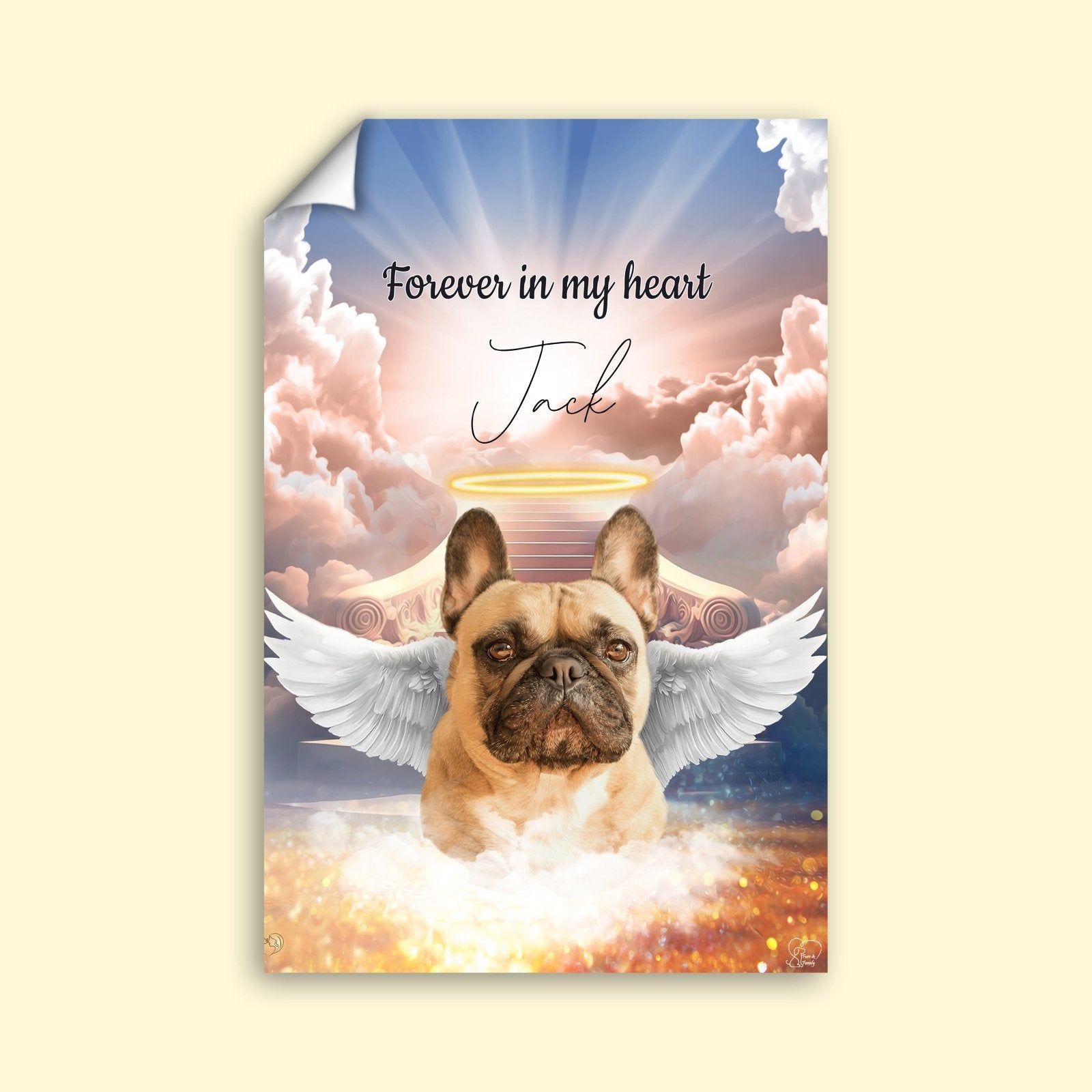 Halo Angel Style - Custom Pet Portrait - 1 Pet - Furr and Family