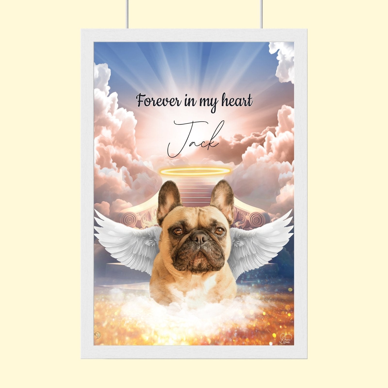 Halo Angel Style - Custom Pet Portrait - 1 Pet - Furr and Family