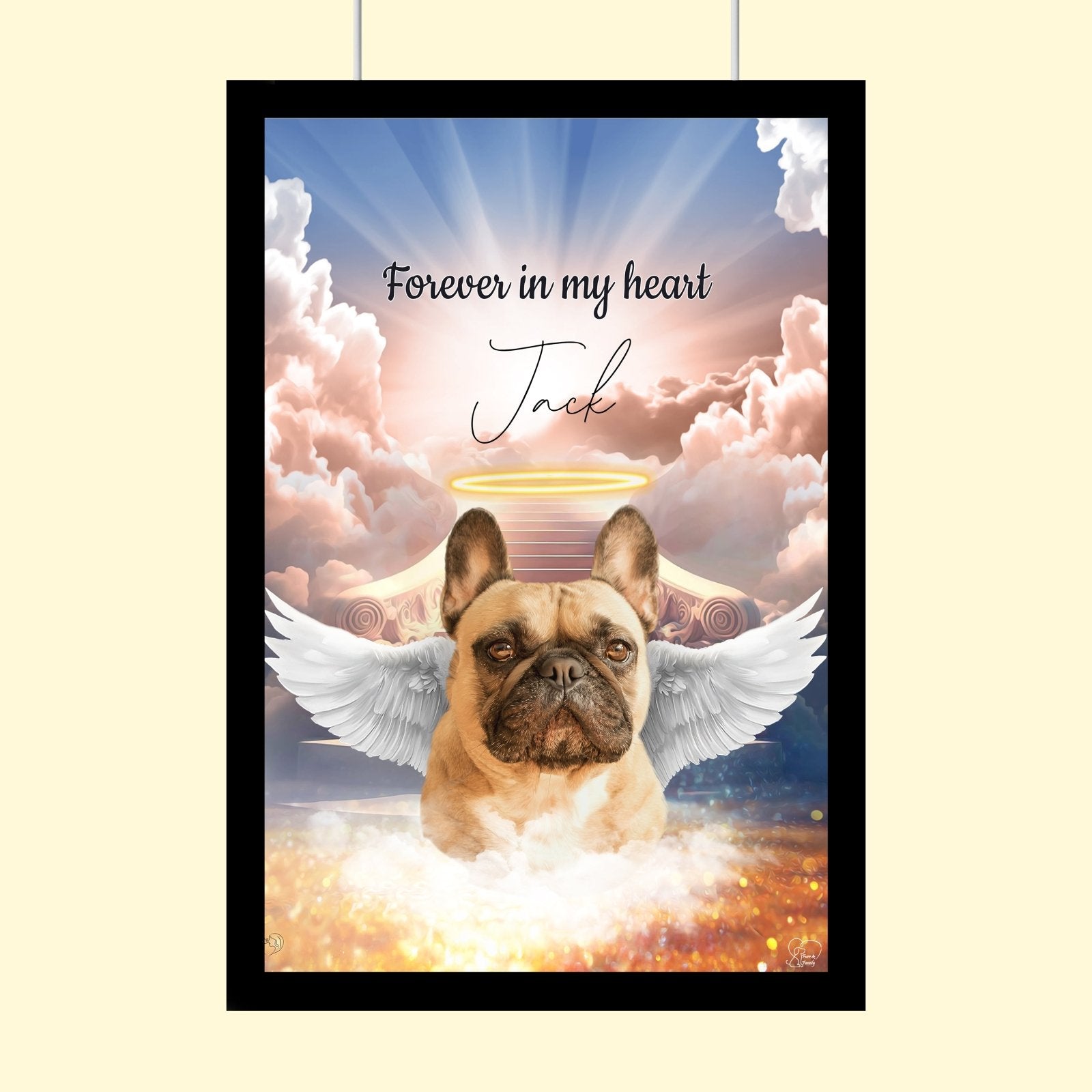 Halo Angel Style - Custom Pet Portrait - 1 Pet - Furr and Family
