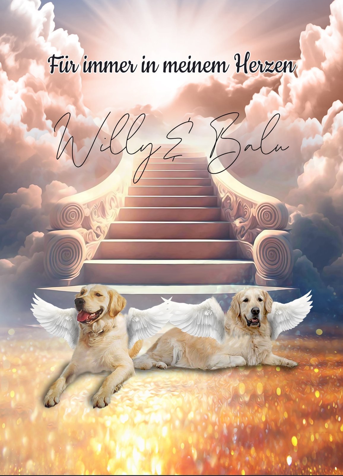 Halo Angel Style - Custom Pet Portrait - 1 Pet - Furr and Family