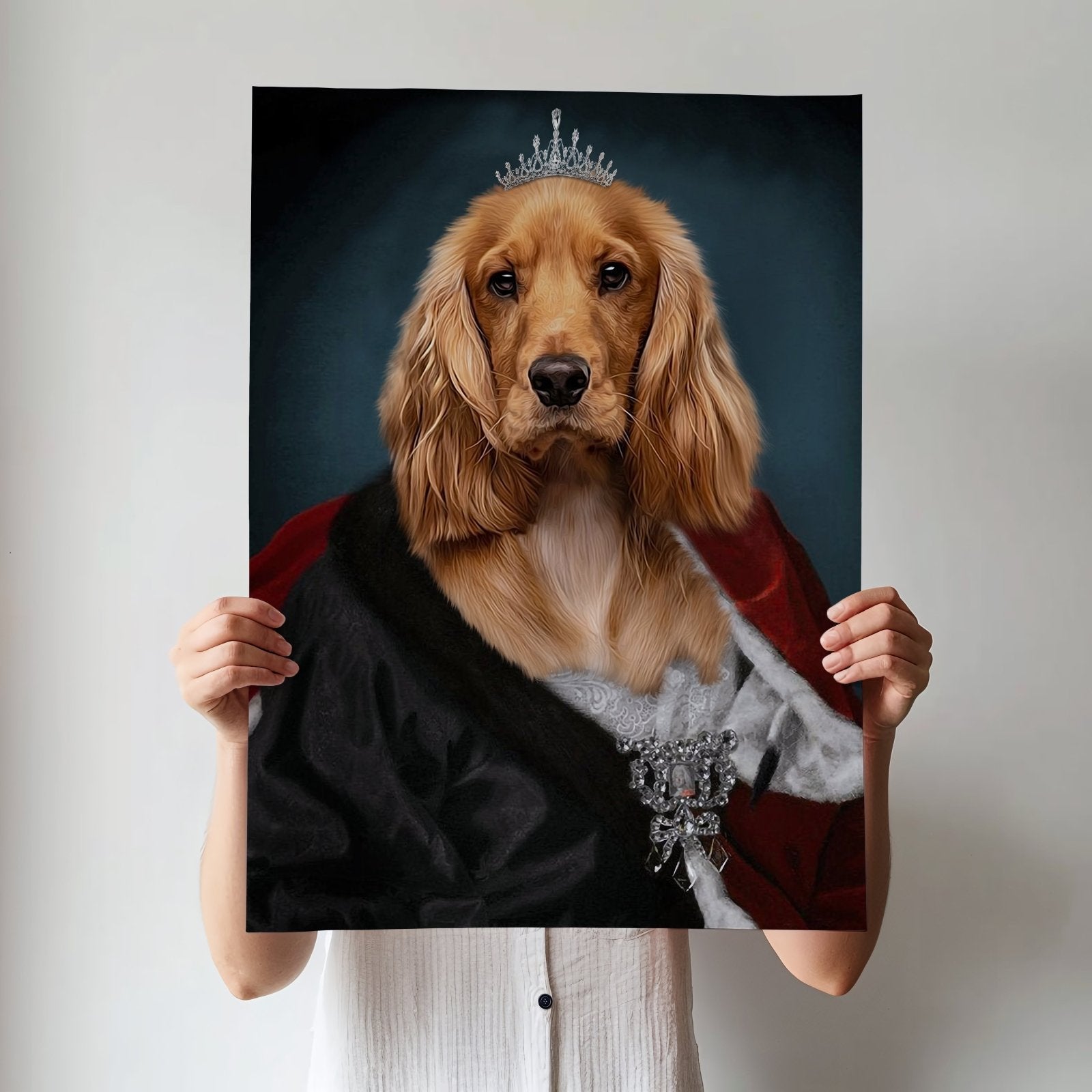 Her Royal Furriness - Custom Pet Portrait - 1 Pet - Furr and Family