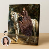 Horseback Noble Lady - Human Portrait - Female - Furr and Family