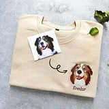 Personalized Pet Portrait Embroidered Sweatshirt- Colorful Design