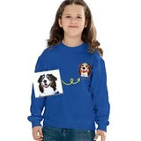 Personalized Pet Portrait Embroidered Sweatshirt- Colorful Design