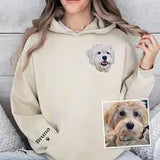 Personalized Pet Portrait Embroidered Sweatshirt- Colorful Design