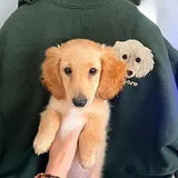 Personalised Pet Portrait Embroidered Sweatshirt – Custom Dog or Cat Sweatshirt