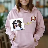 Personalized Pet Portrait Embroidered Sweatshirt- Colorful Design