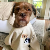 Personalized Pet Portrait Embroidered Sweatshirt- Colorful Design