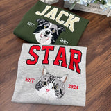 Personalized Embroidered Pet Face and Name Est Sweatshirt Keepsake Gift for Pet Lovers - Furr and Family