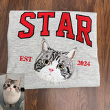 Personalized Embroidered Pet Face and Name Est Sweatshirt Keepsake Gift for Pet Lovers - Furr and Family