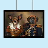 Imperial Companions – Custom Royal Multi - Pet Portrait - 2 Pets - Furr and Family