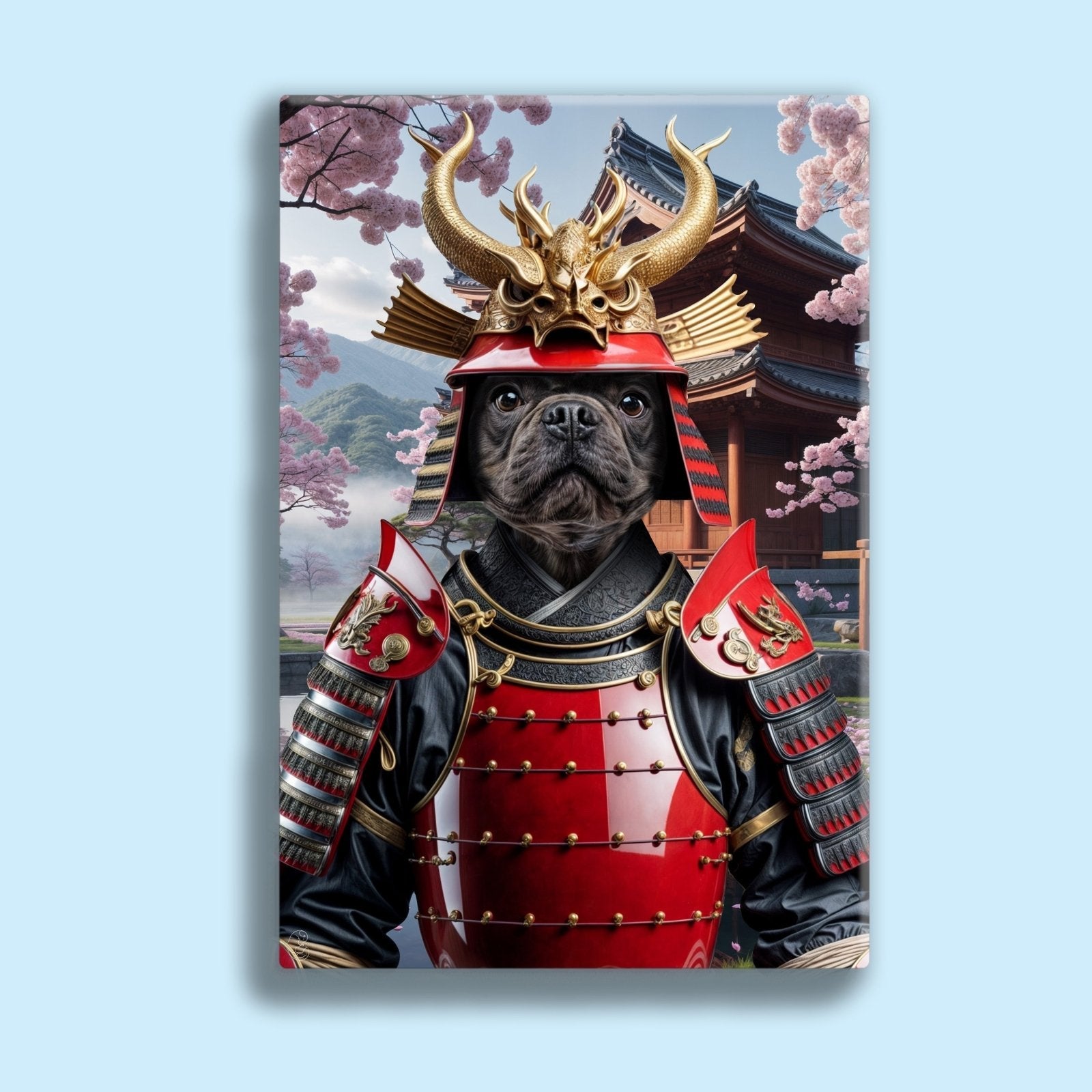 Japanese Pet Samurai - Custom Pet Portrait - 1 Pet - Furr and Family