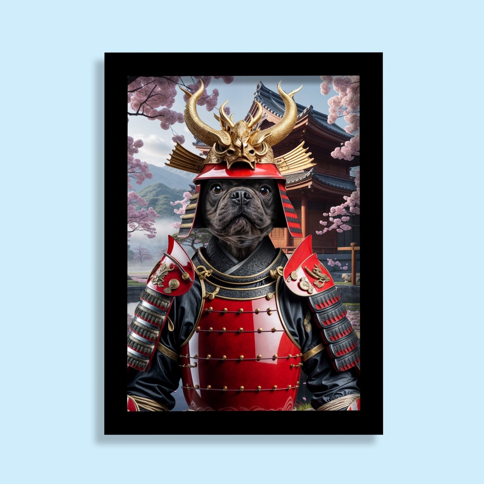 Japanese Pet Samurai - Custom Pet Portrait - 1 Pet - Furr and Family