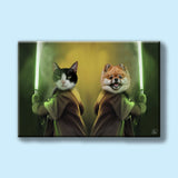 Jedi Paws – Galactic Multi - Pet Portrait - 2 Pets - Furr and Family