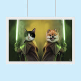 Jedi Paws – Star wars Multi - Pet Portrait - Star Wars - 2 Pets - Furr and Family