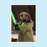 Jedi Pup Star Wars - Custom Pet Portrait - 1 Pet - Furr and Family