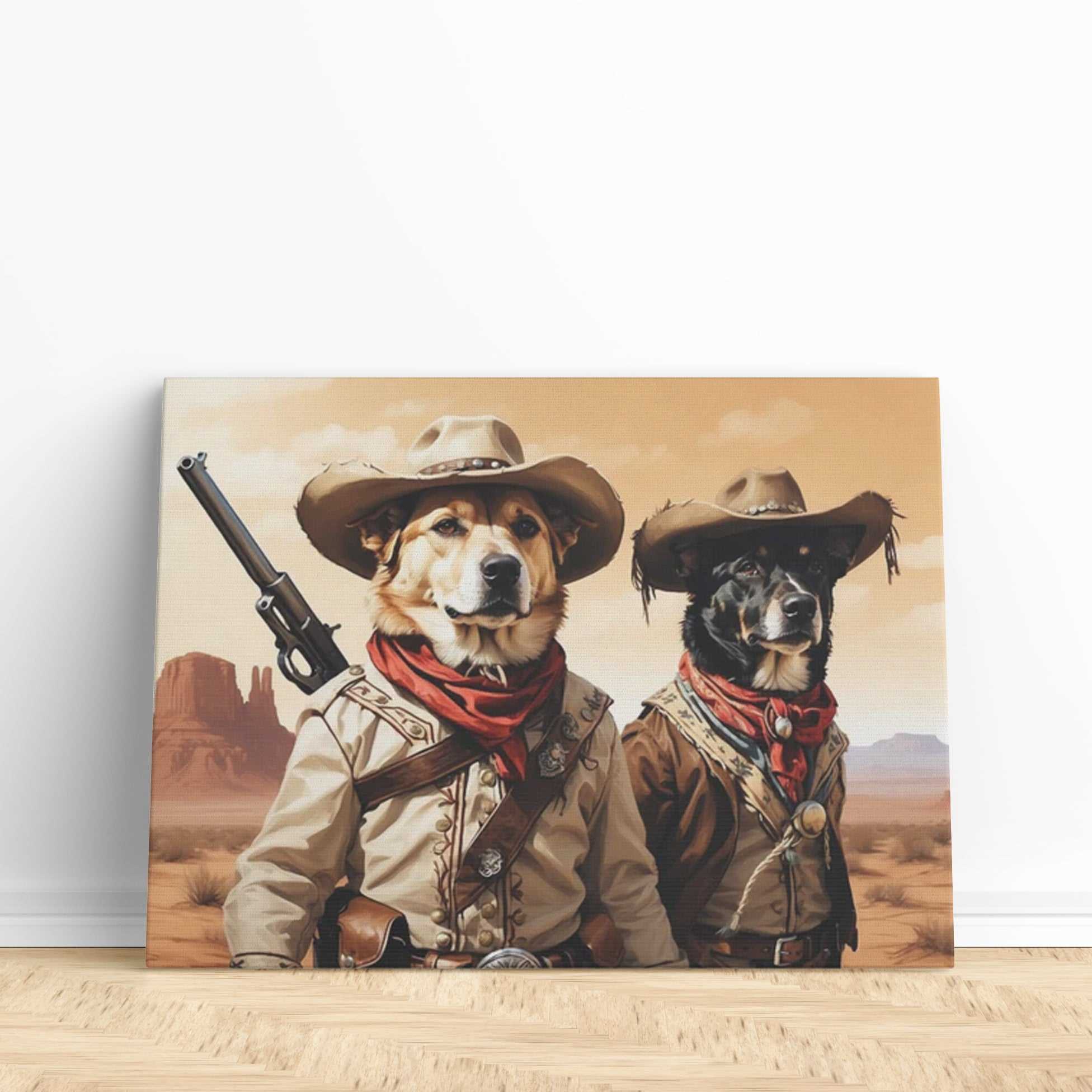 Cowboy Duo - Custom Pet Canvas