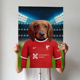 Custom Liverpool Football Pet Portrait – Personalized LFC Fan Art