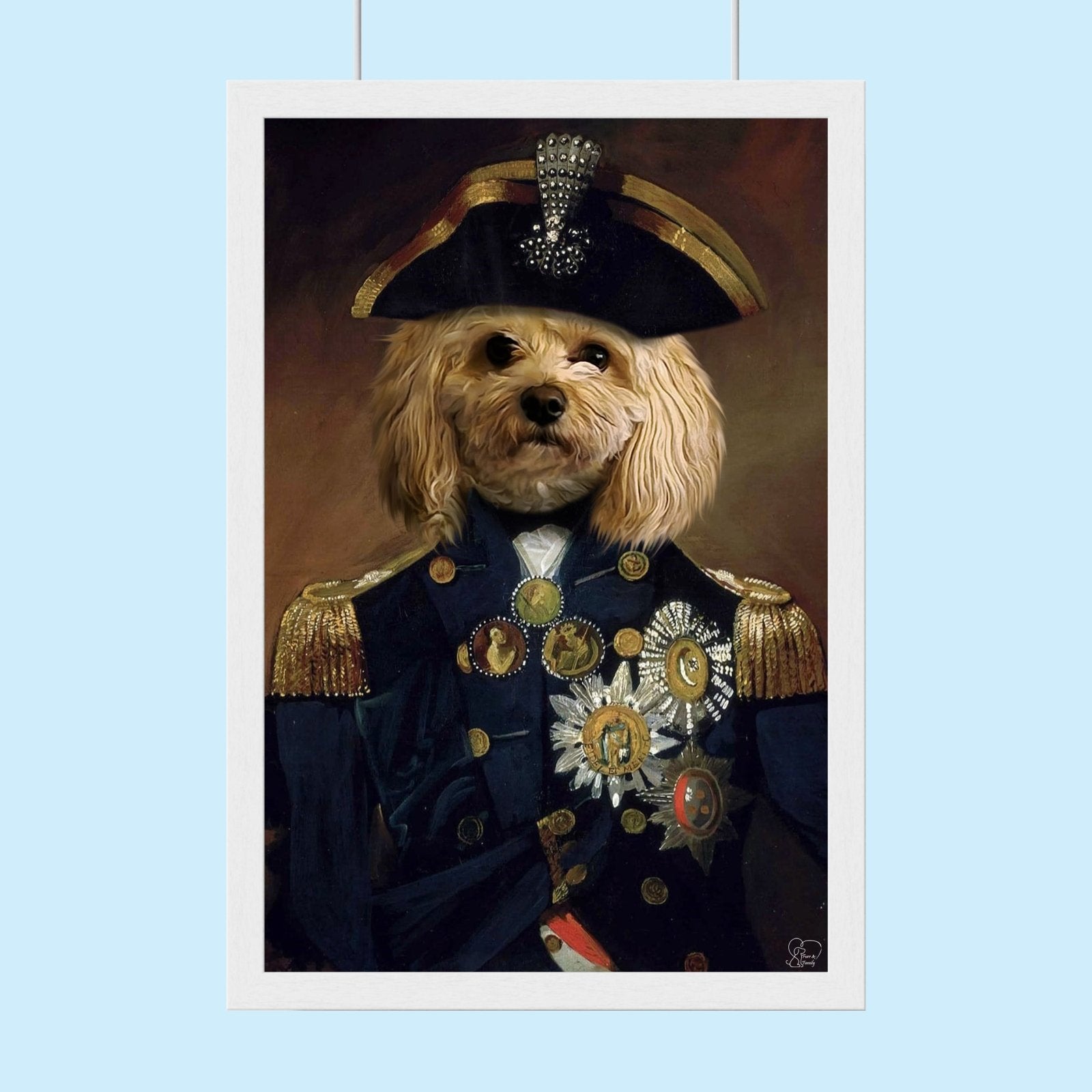 Lord Nelson Regal Pet Portrait | Custom Historical Pet Art - 1 Pet - Furr and Family