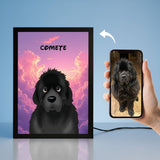 Magical Light LED Pet Portrait - Night Light Pet Portrait - 1 Pet - Furr and Family