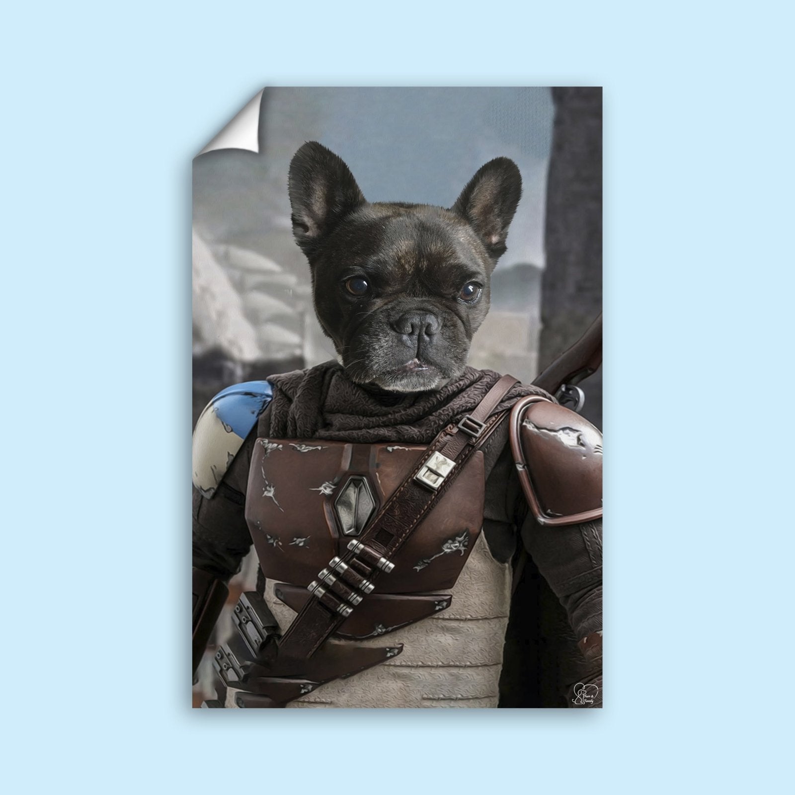 Mandolar Lan Star Wars - Custom Pet Portrait - 1 Pet - Furr and Family