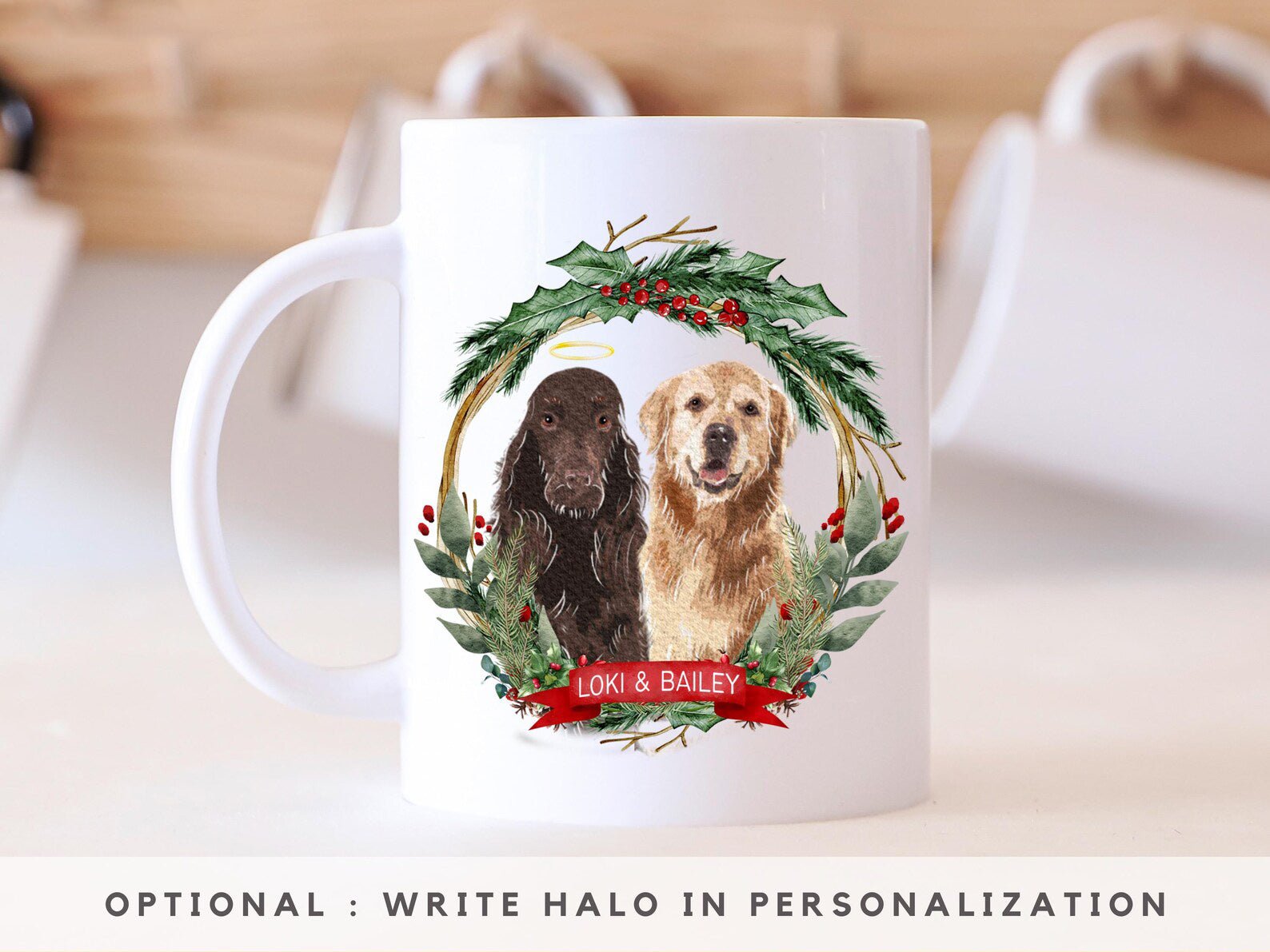 Memorial Christmas Gift Custom Pet Mug Using Pet Photo + Name Personalized Dog - 1 Pet - Furr and Family