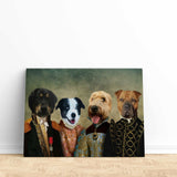 Military Family - Custom Pet Portrait | Custom Pet Canvas - 4 pets - Furr and Family