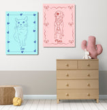 Minimalist Pet Line art - Custom Pet Portrait - 1 Pet - Furr and Family