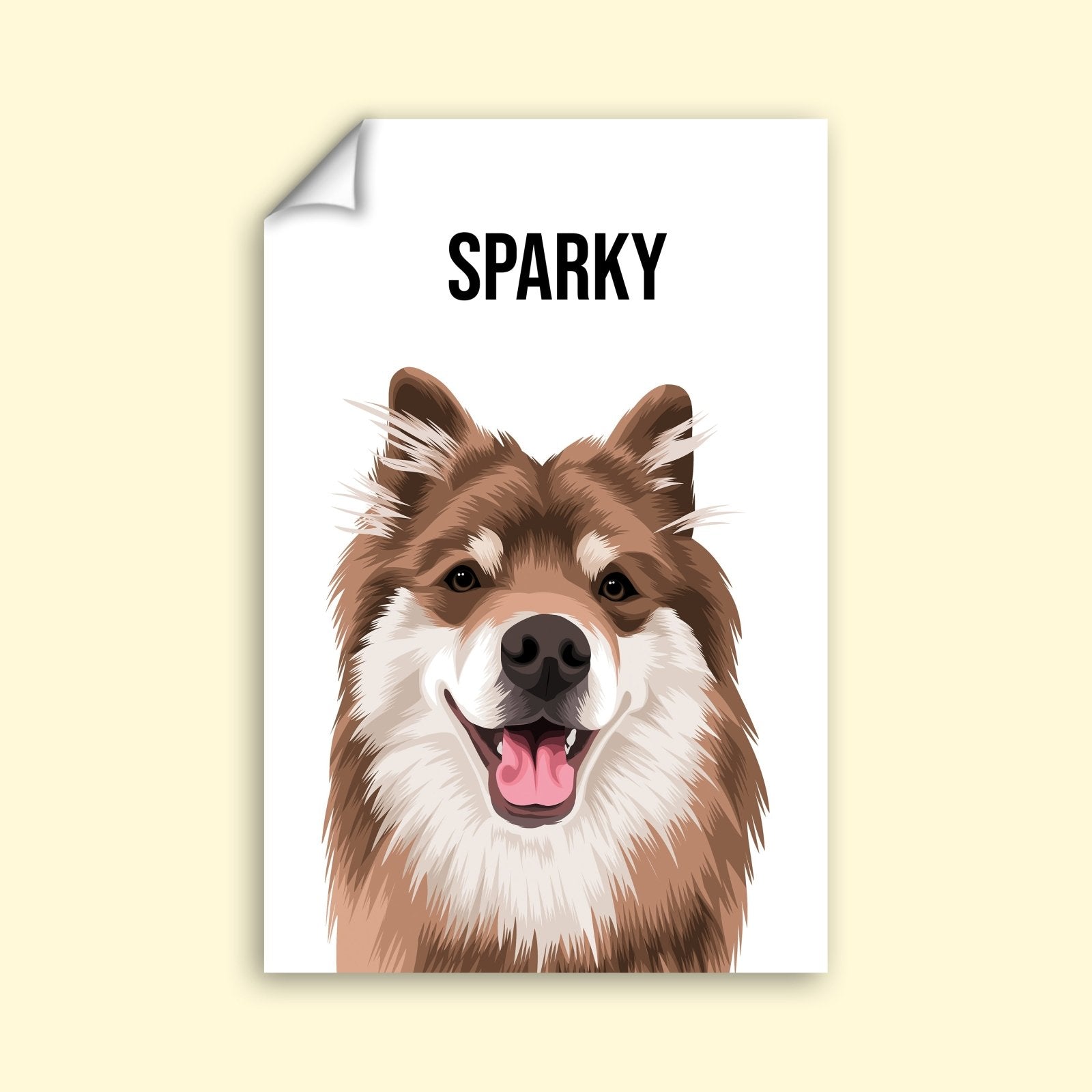 Modern Pet Vector - Custom Pet Portrait - 1 Pet - Furr and Family