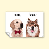 Modern Pet Vector - Custom Pet Portrait - 1 Pet - Furr and Family