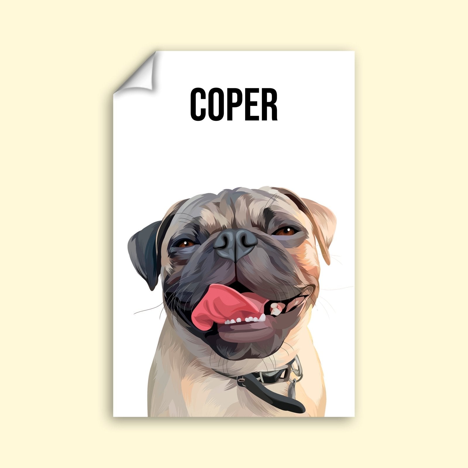 Modern Pet Vector - Custom Pet Portrait - 1 Pet - Furr and Family