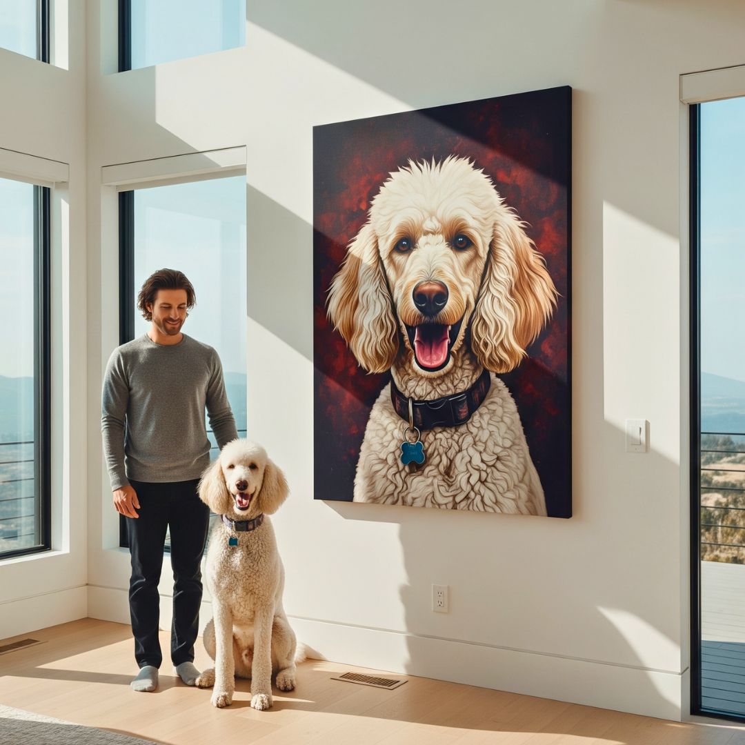 Modern Style - Custom Pet Portrait - modern art - 1 Pet - Furr and Family