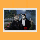 Mr & Mrs Vempire Halloween Pet Portrait - Custom Pet Portrait - 1 Pet - Furr and Family