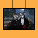 Mr & Mrs Vempire Halloween Pet Portrait - Custom Pet Portrait - 1 Pet - Furr and Family