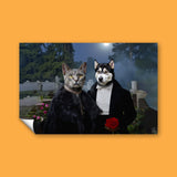 Mr & Mrs Vempire Halloween Pet Portrait - Custom Pet Portrait - 1 Pet - Furr and Family