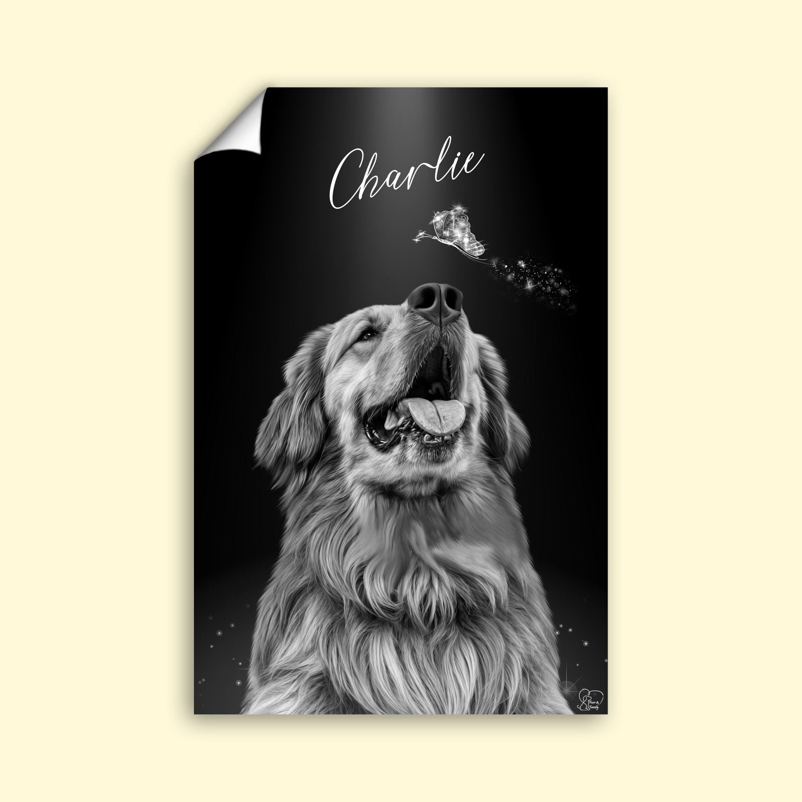 Mystic ButterFly Style - Custom Pet Portrait - 1 Pet - Furr and Family