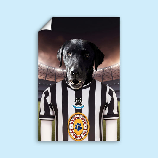 Newcastle United Paw - Squad Pet Portrait - 1 Pet - Furr and Family