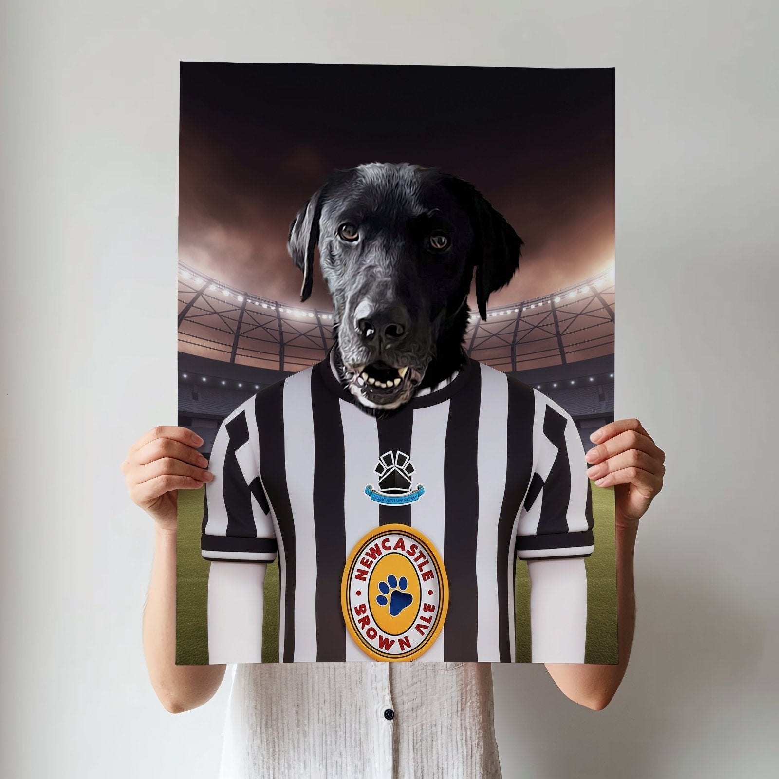 Newcastle United Paw - Squad Pet Portrait - 1 Pet - Furr and Family