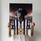 Newcastle United Paw - Squad Pet Portrait - 1 Pet - Furr and Family