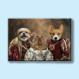 Noble Pet Trio – Royal Multi - Pet Portrait - 2 Pets - Furr and Family
