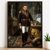 Noble Statesman with Lion Human Portrait - Human Portrait - Male - Furr and Family