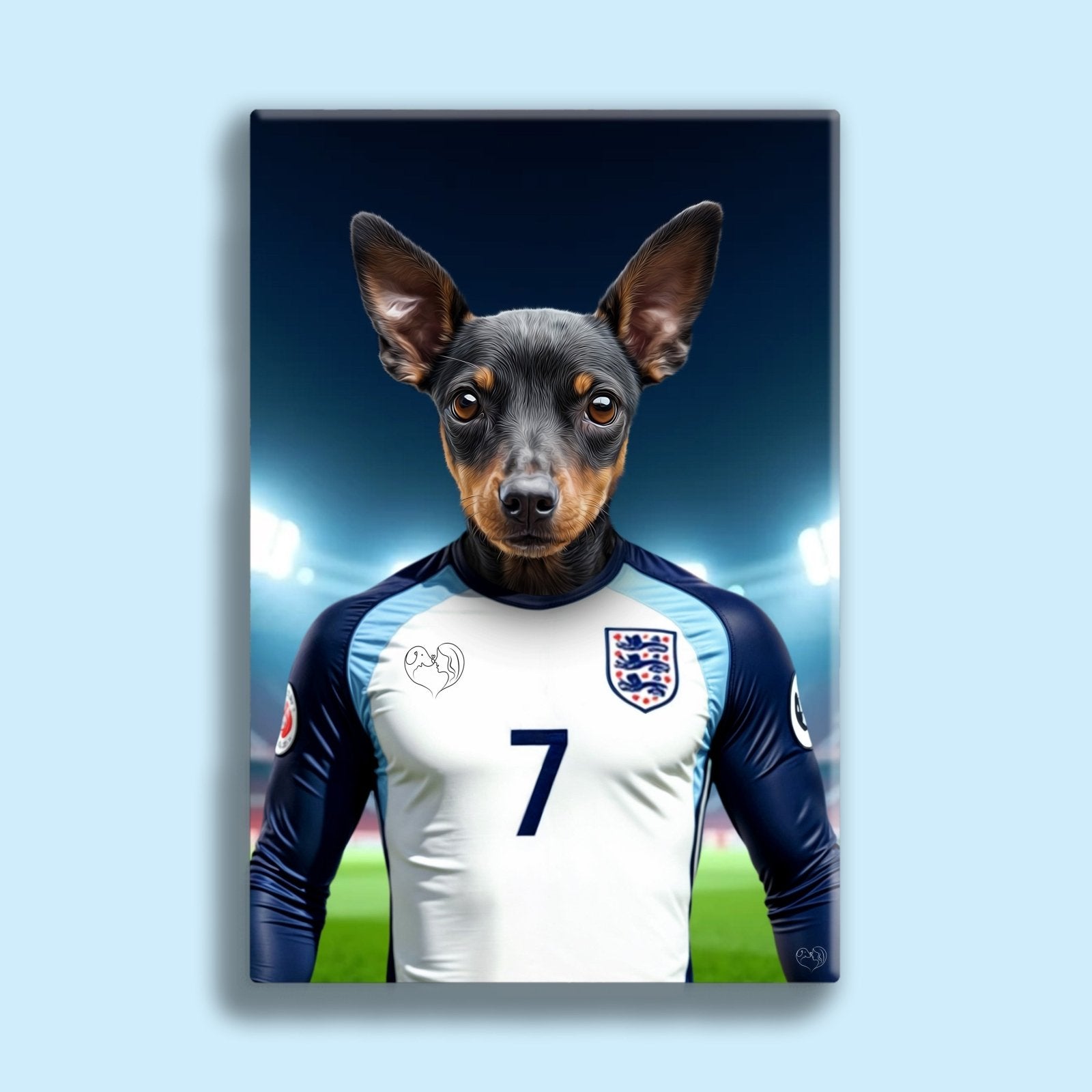 Number 7 – Bukayo Saka Pet Portrait - 1 Pet - Furr and Family