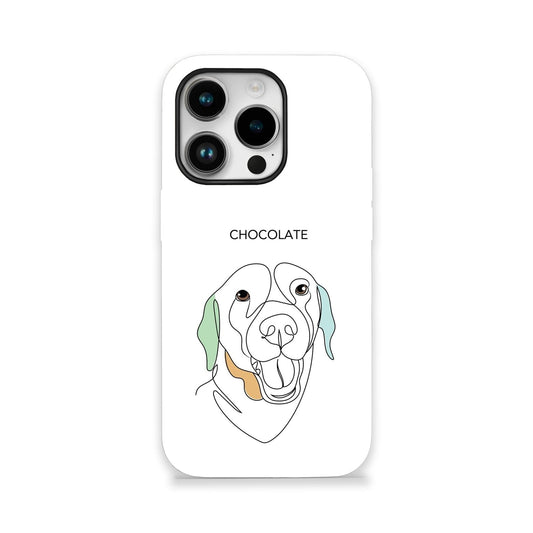 One Line Art Colored - Custom Mobile Cover - 1 Pet - Furr and Family