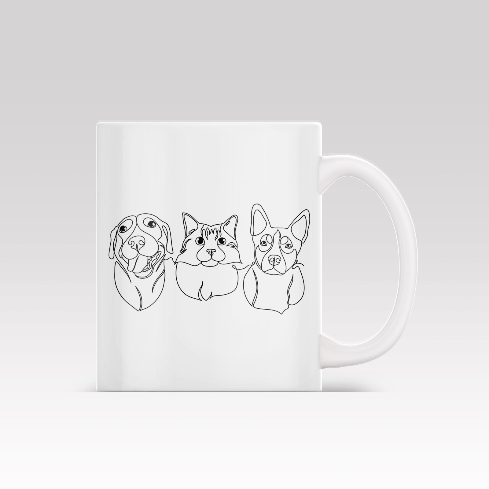 One Line Art - Custom Mug - 1 Pet - Furr and Family