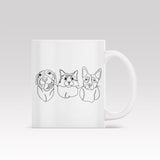One Line Art - Custom Mug - 1 Pet - Furr and Family