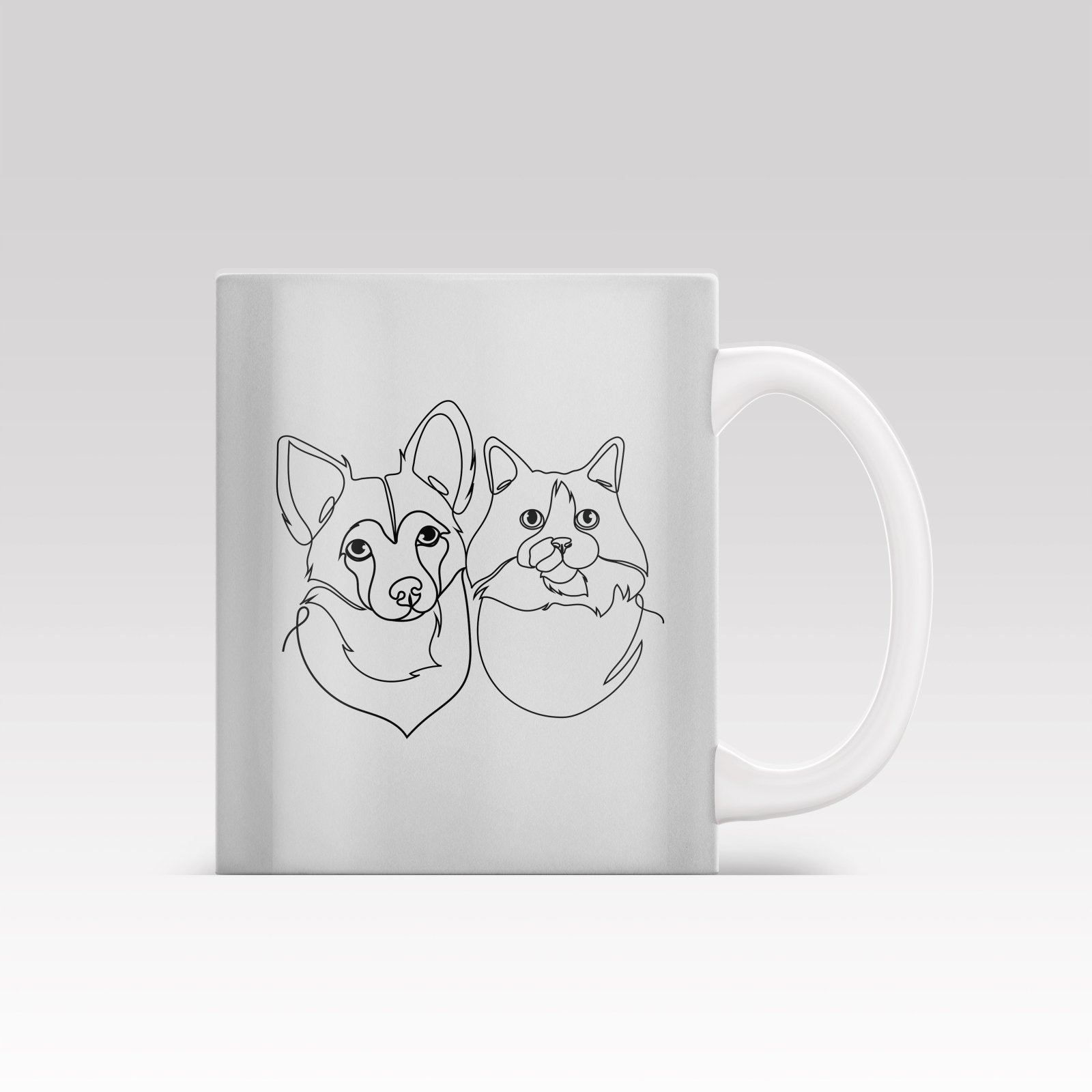 One Line Art - Custom Mug - 1 Pet - Furr and Family